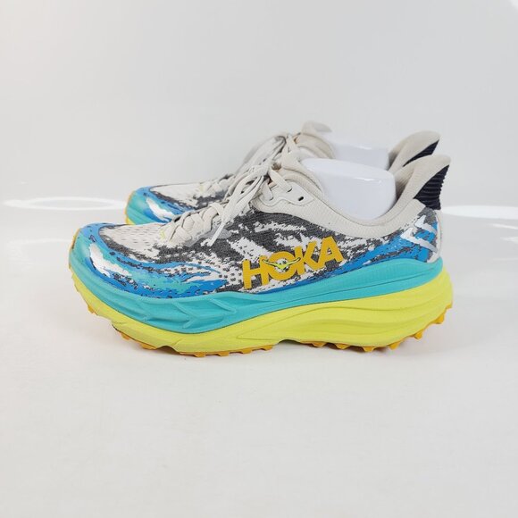 Hoka One One Men\'s White Evening Primrose Stinson 7 Athletic Running Shoes 11D